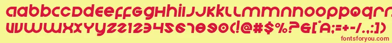 Echostationsemital Font – Red Fonts on Yellow Background