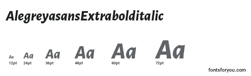 AlegreyasansExtrabolditalic Font Sizes
