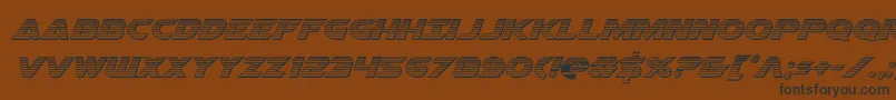 Airstrikechrome Font – Black Fonts on Brown Background