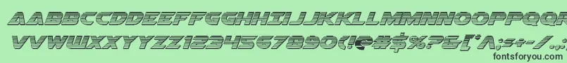 Airstrikechrome Font – Black Fonts on Green Background