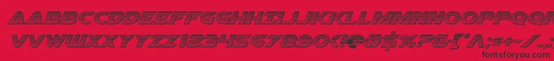 Airstrikechrome-fontti – mustat fontit punaisella taustalla