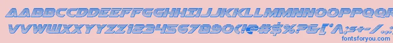 Airstrikechrome Font – Blue Fonts on Pink Background