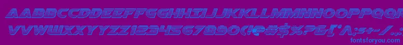 Airstrikechrome Font – Blue Fonts on Purple Background