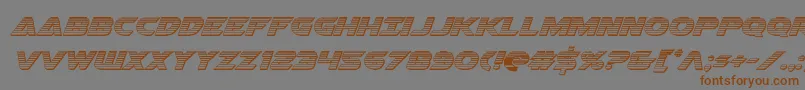 Airstrikechrome Font – Brown Fonts on Gray Background