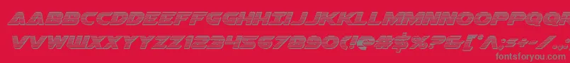 Airstrikechrome Font – Gray Fonts on Red Background