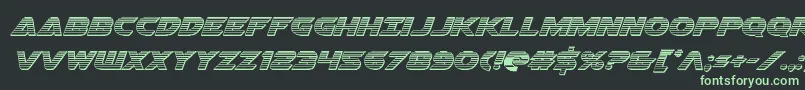 Airstrikechrome Font – Green Fonts on Black Background