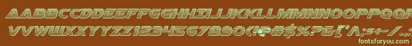 Airstrikechrome Font – Green Fonts on Brown Background