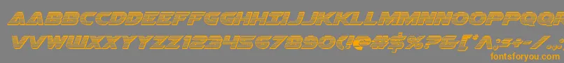 Airstrikechrome Font – Orange Fonts on Gray Background
