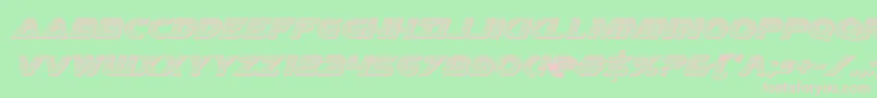 Airstrikechrome Font – Pink Fonts on Green Background