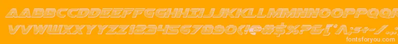 Airstrikechrome Font – Pink Fonts on Orange Background