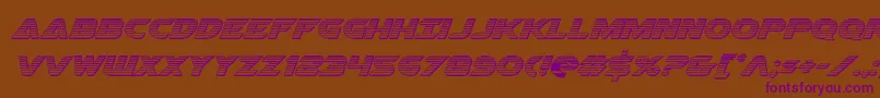 Airstrikechrome Font – Purple Fonts on Brown Background