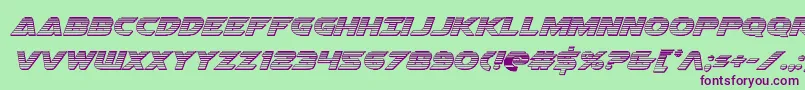 Airstrikechrome Font – Purple Fonts on Green Background