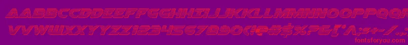 fuente Airstrikechrome – Fuentes Rojas Sobre Fondo Morado