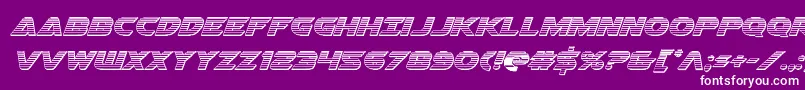 Airstrikechrome Font – White Fonts on Purple Background
