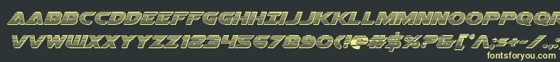 Airstrikechrome Font – Yellow Fonts on Black Background