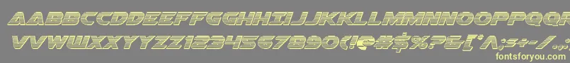 Airstrikechrome Font – Yellow Fonts on Gray Background