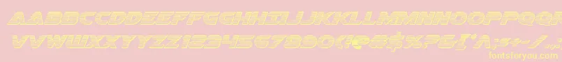 Airstrikechrome Font – Yellow Fonts on Pink Background