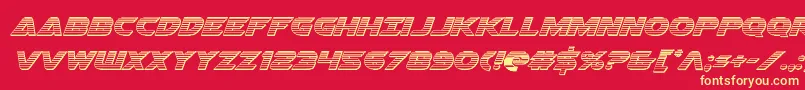 Airstrikechrome Font – Yellow Fonts on Red Background