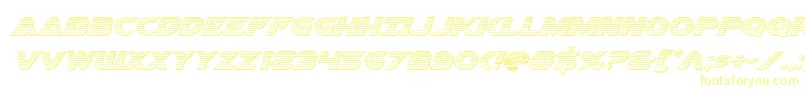 Airstrikechrome Font – Yellow Fonts on White Background