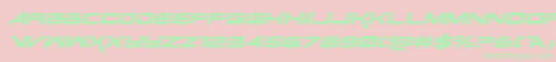 SpaceRangerExpandedItalic Font – Green Fonts on Pink Background