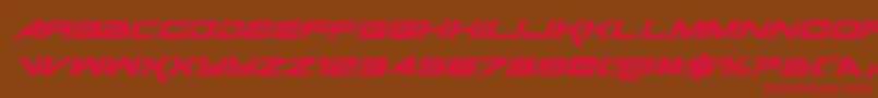 SpaceRangerExpandedItalic Font – Red Fonts on Brown Background