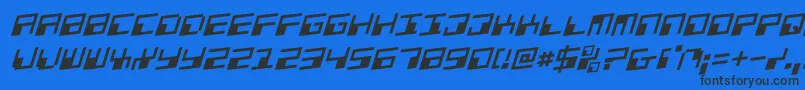 Police Phaserbankr – polices noires sur fond bleu