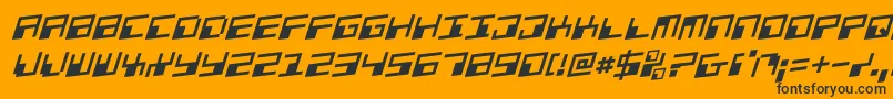 Phaserbankr-Schriftart – Schwarze Schriften auf orangefarbenem Hintergrund