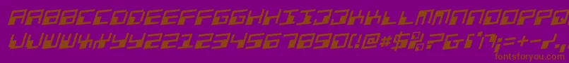 Phaserbankr Font – Brown Fonts on Purple Background