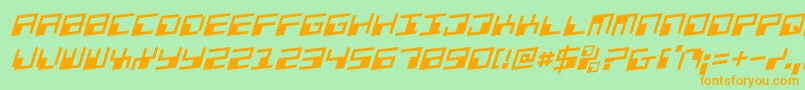 Phaserbankr Font – Orange Fonts on Green Background