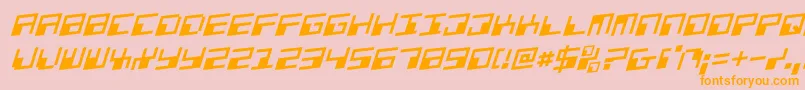 Phaserbankr Font – Orange Fonts on Pink Background