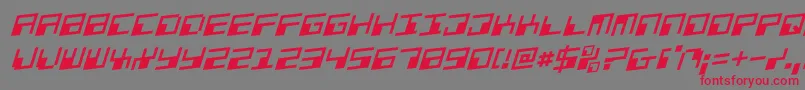 Phaserbankr-Schriftart – Rote Schriften auf grauem Hintergrund