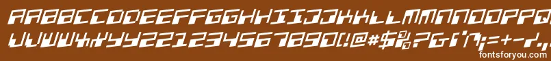 Phaserbankr Font – White Fonts on Brown Background