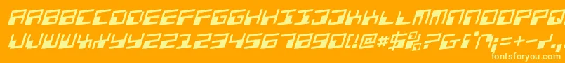 Phaserbankr Font – Yellow Fonts on Orange Background