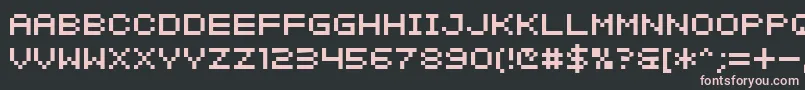 フォントSfIntermosaicB – 黒い背景にピンクのフォント