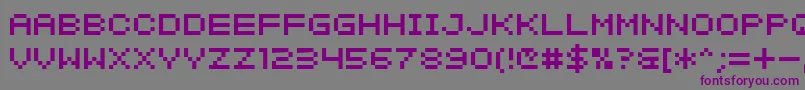 Шрифт SfIntermosaicB – фиолетовые шрифты на сером фоне