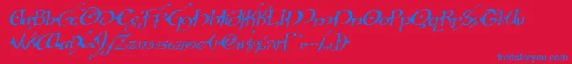 Hollyjinglesolidrotal Font – Blue Fonts on Red Background