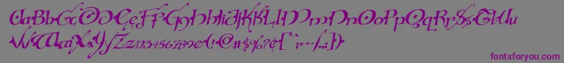 Hollyjinglesolidrotal-Schriftart – Violette Schriften auf grauem Hintergrund