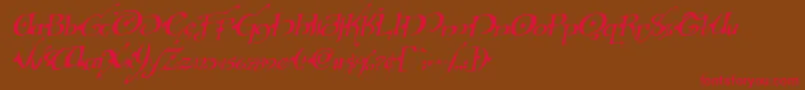 Hollyjinglesolidrotal Font – Red Fonts on Brown Background