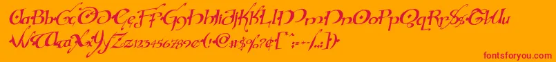 Hollyjinglesolidrotal Font – Red Fonts on Orange Background