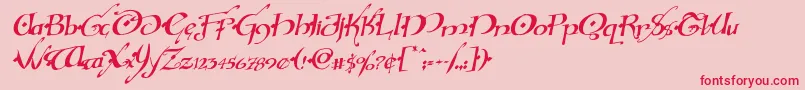 Hollyjinglesolidrotal Font – Red Fonts on Pink Background