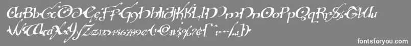 Hollyjinglesolidrotal Font – White Fonts on Gray Background