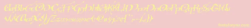 Hollyjinglesolidrotal Font – Yellow Fonts on Pink Background