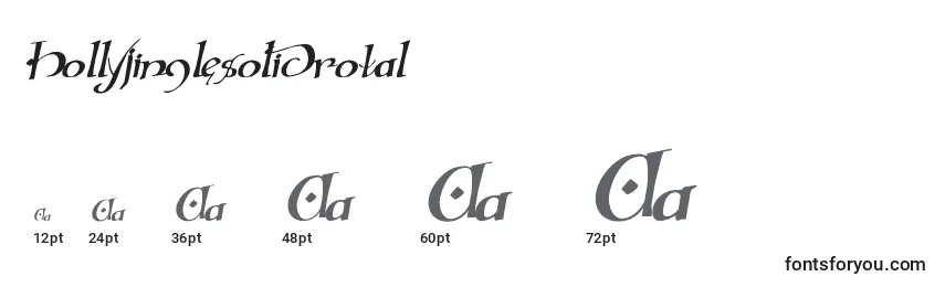 Размеры шрифта Hollyjinglesolidrotal
