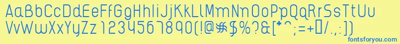 Шрифт AikelsoL – синие шрифты на жёлтом фоне