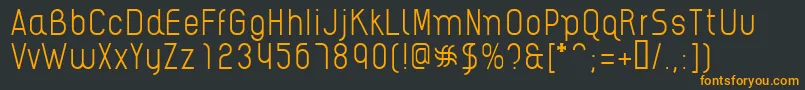 AikelsoL Font – Orange Fonts on Black Background