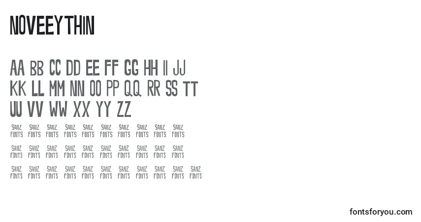 Шрифт NoveeyThin – алфавит, цифры, специальные символы