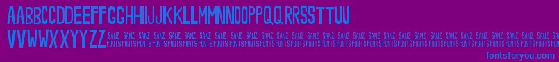 NoveeyThin Font – Blue Fonts on Purple Background