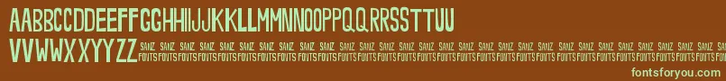 NoveeyThin Font – Green Fonts on Brown Background