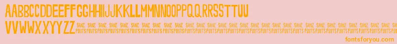 NoveeyThin Font – Orange Fonts on Pink Background