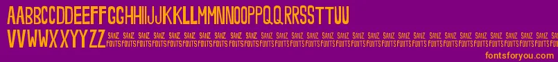 NoveeyThin Font – Orange Fonts on Purple Background